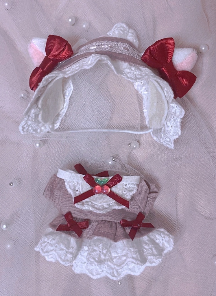 【11cm ヒトデ型】マジカルこねこの赤ちゃんセット くすみぴんく