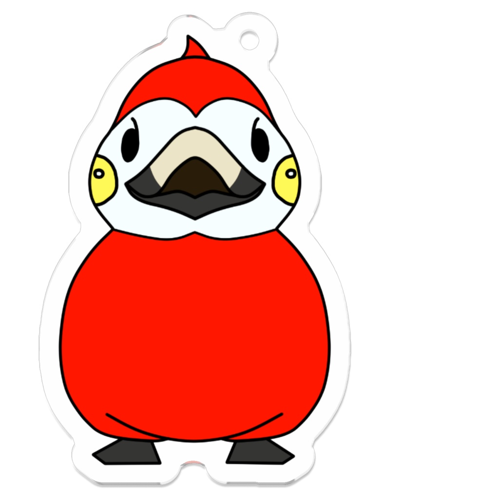 アヒルなアクキー【赤い子】