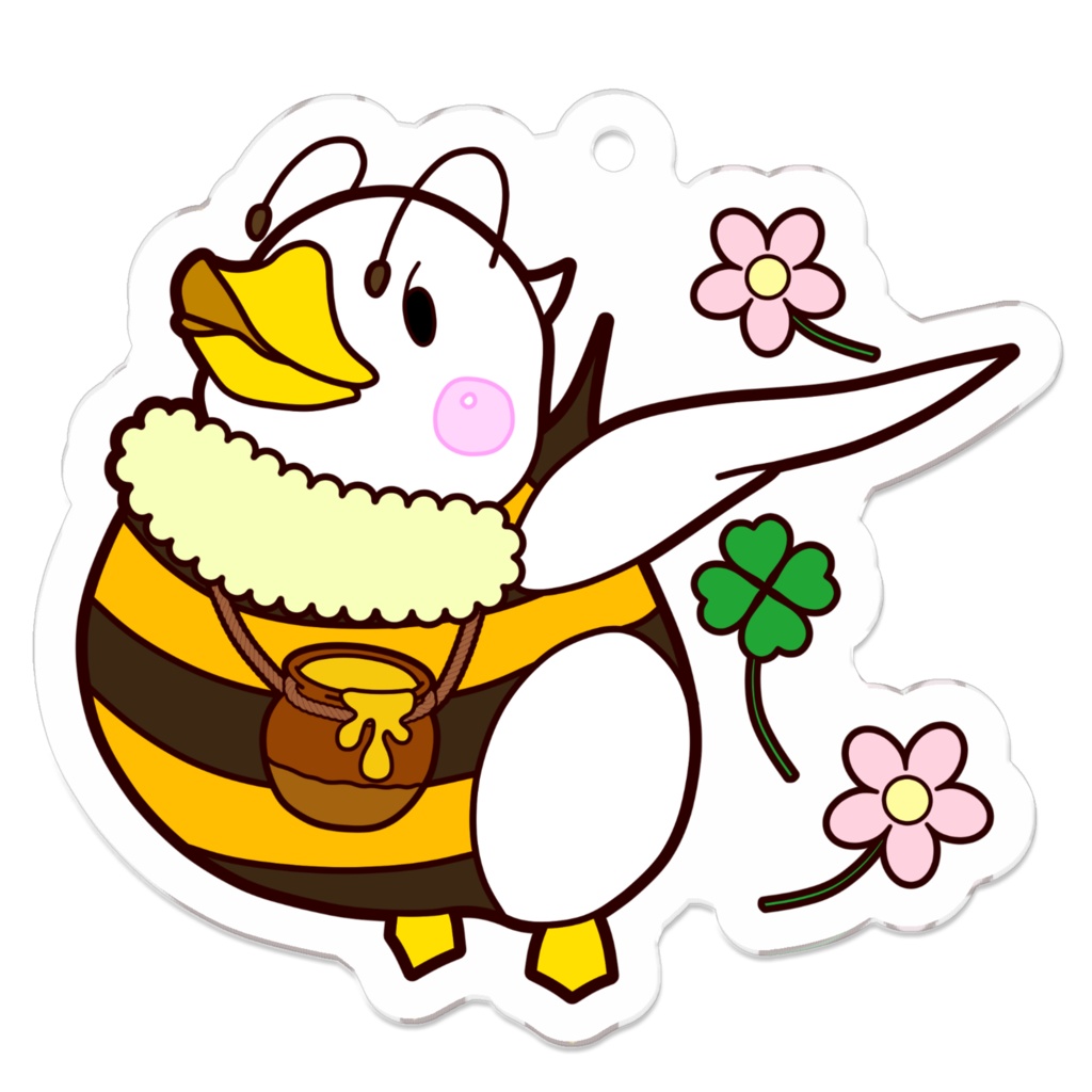 【アヒルなアクキー】みつばちさん