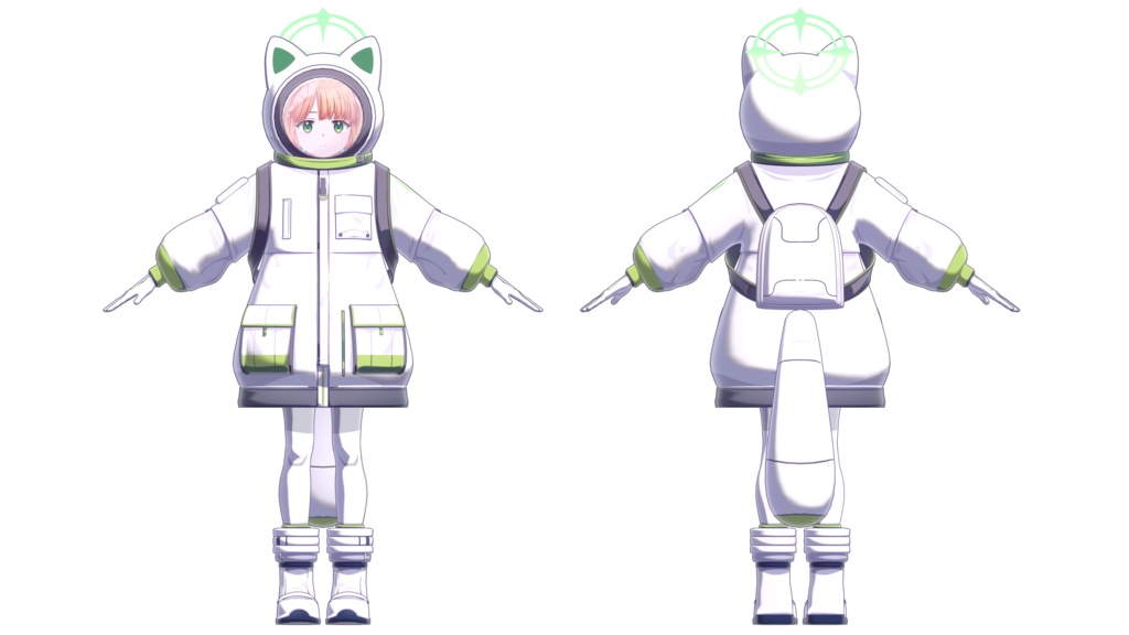才羽モモイ(武装)+ 才羽ミドリ (武装) | Saiba Momoi (Armed) + Saiba Midori (Armed) 3D VRC
