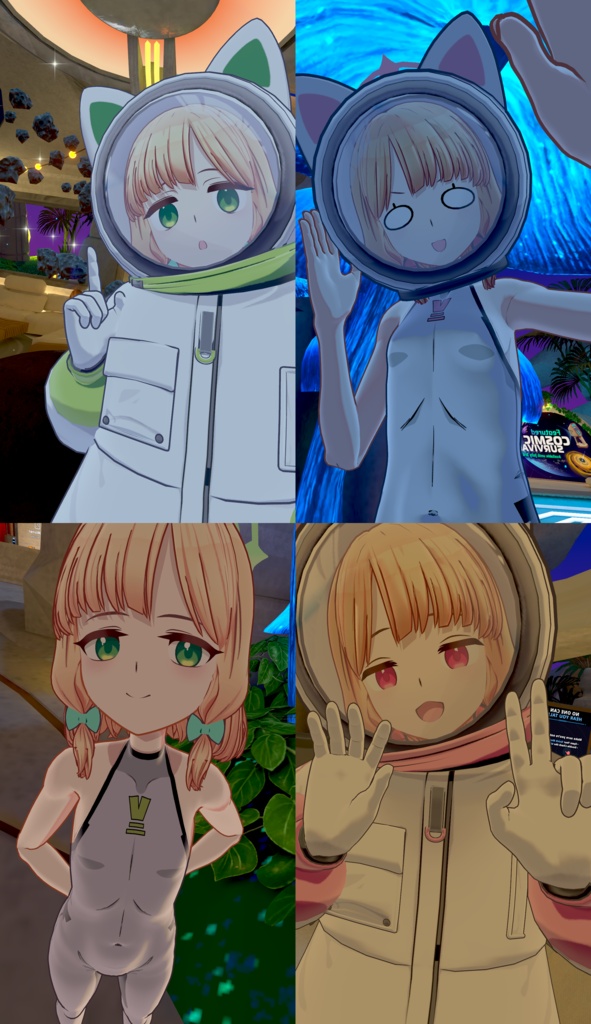 才羽モモイ(武装)+ 才羽ミドリ (武装) | Saiba Momoi (Armed) + Saiba Midori (Armed) 3D VRC