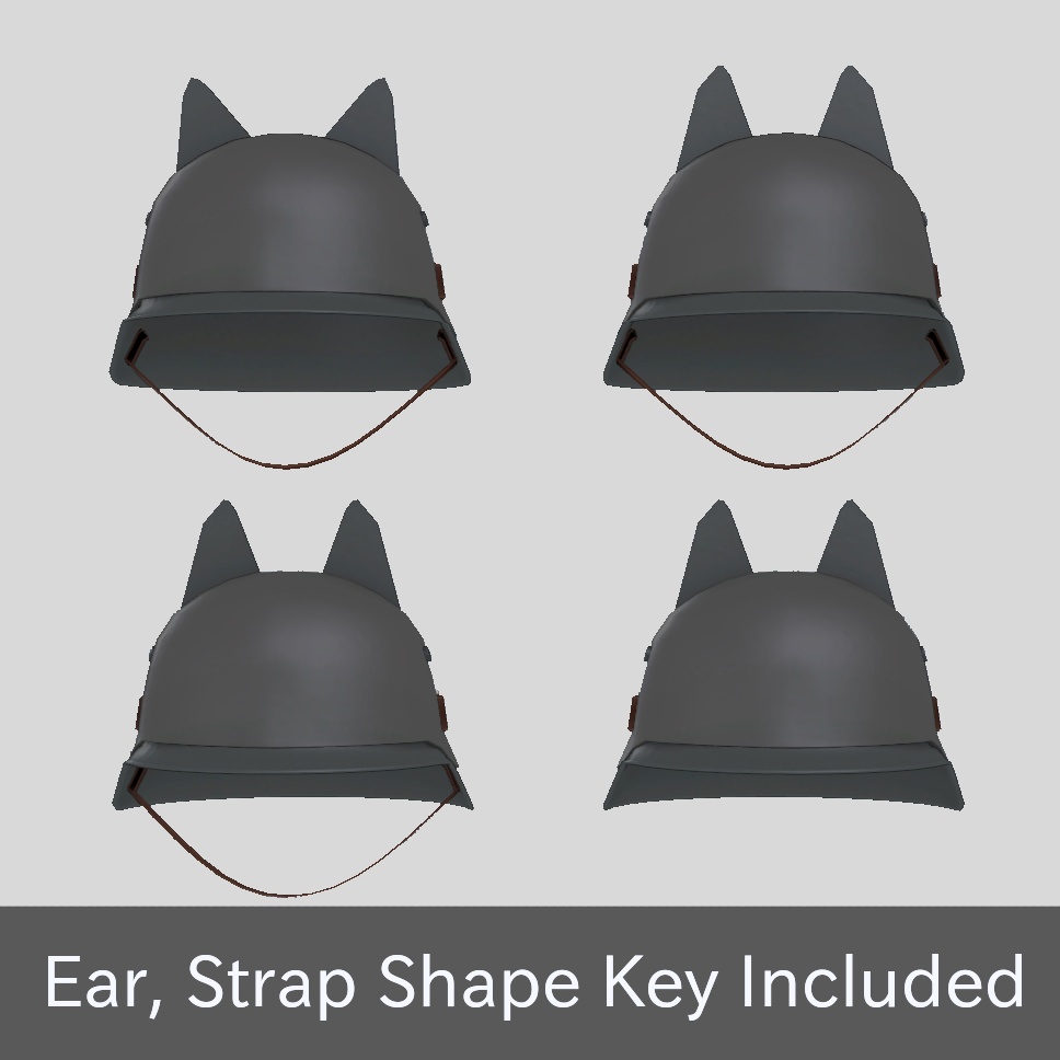 【VRChat用】 けもみみヘルメット Helmet for kemomimi