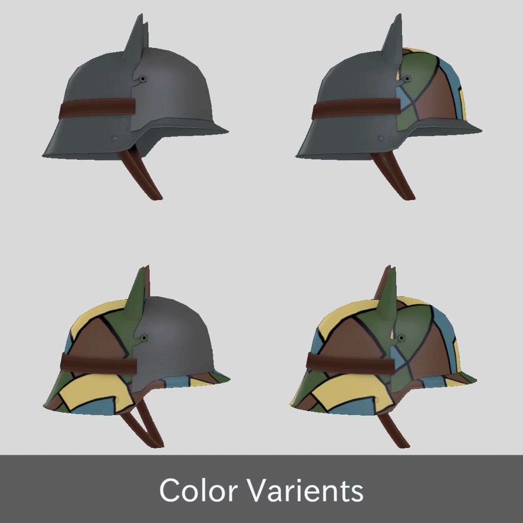 【VRChat用】 けもみみヘルメット Helmet for kemomimi