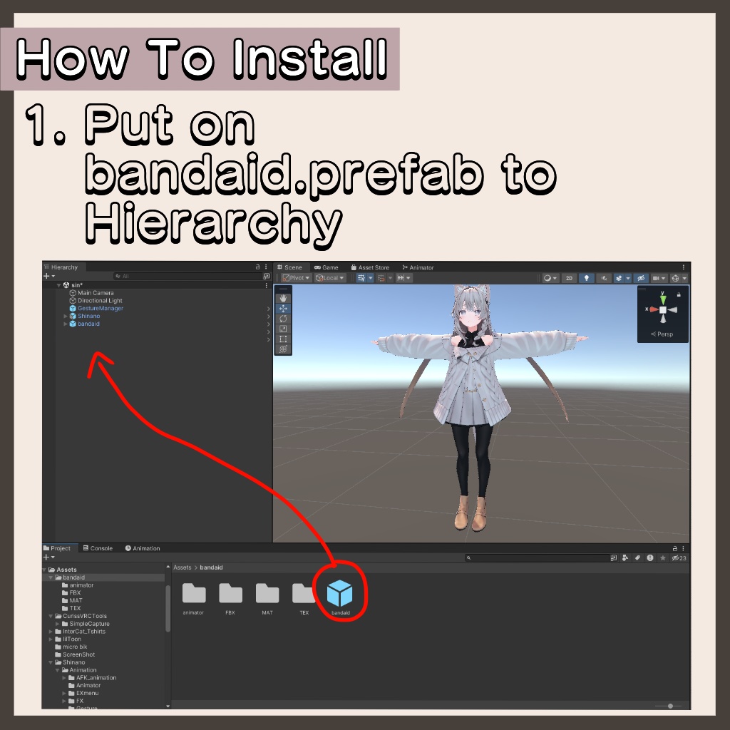 【しなの用】 絆創膏 / Liftable Bandaid for shinano
