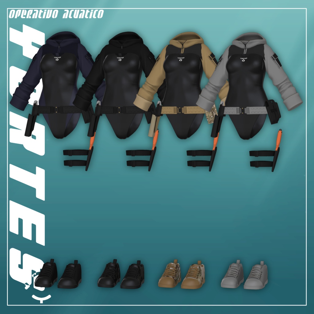 【3アバター対応】『水中作戦衣装 ヨルテス』 Aqua Ops YORTES