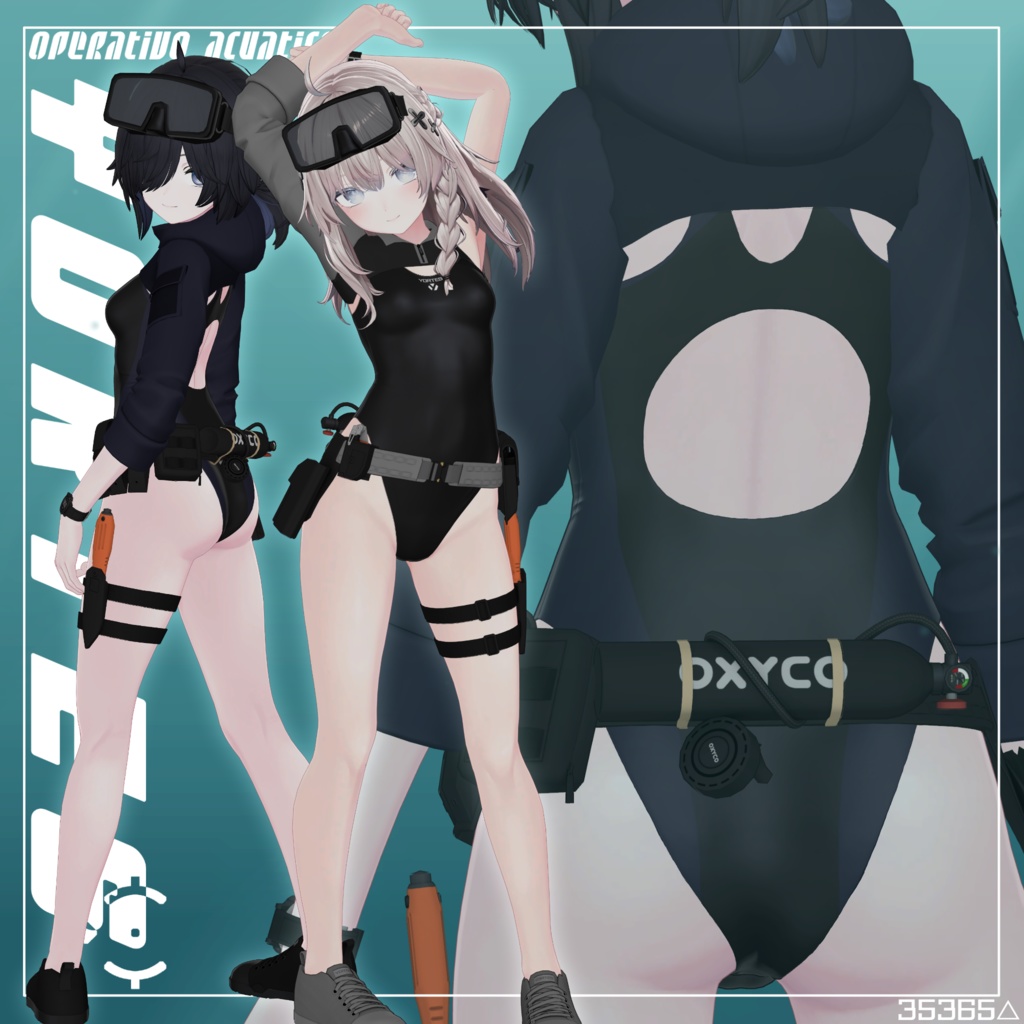 【3アバター対応】『水中作戦衣装 ヨルテス』 Aqua Ops YORTES