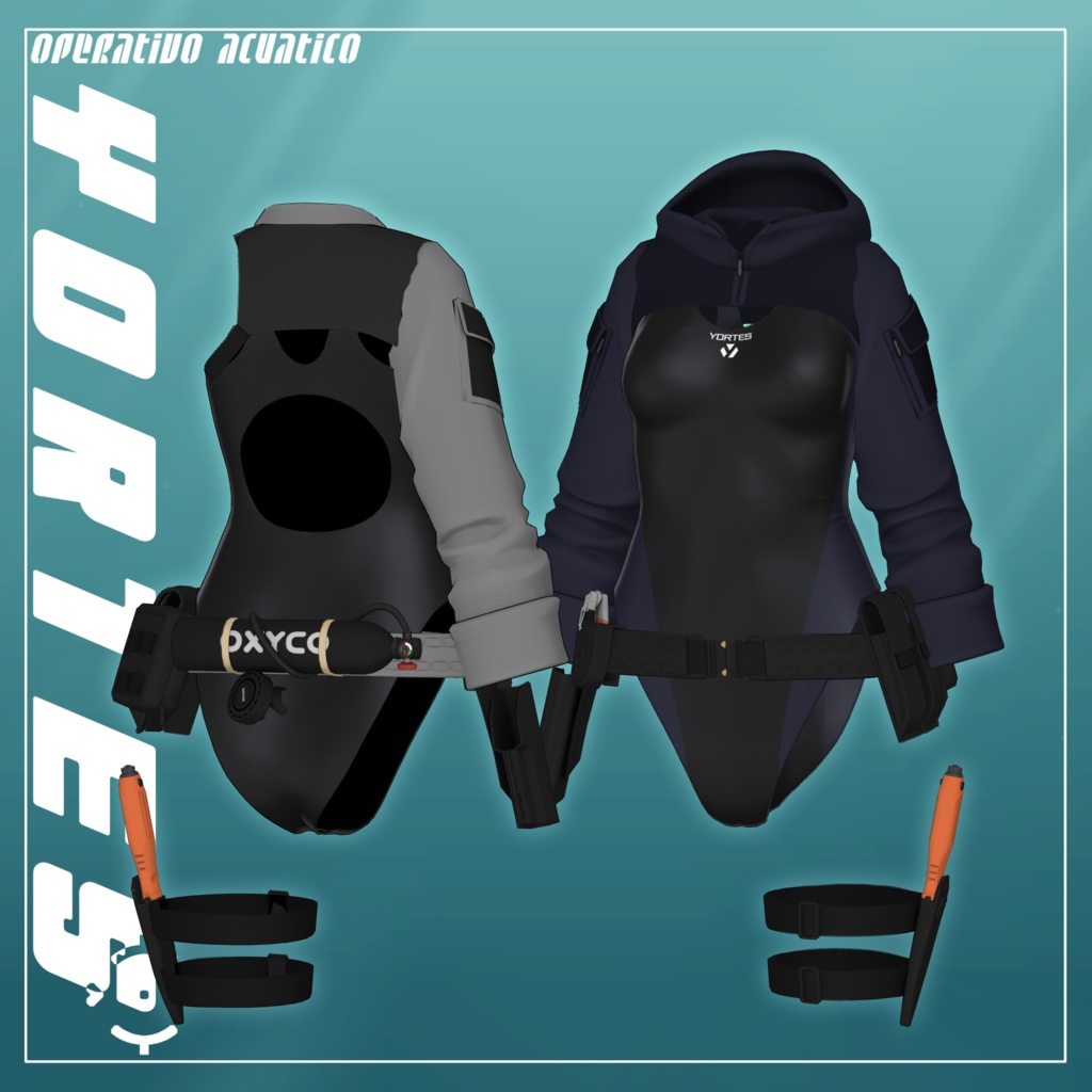 【3アバター対応】『水中作戦衣装 ヨルテス』 Aqua Ops YORTES