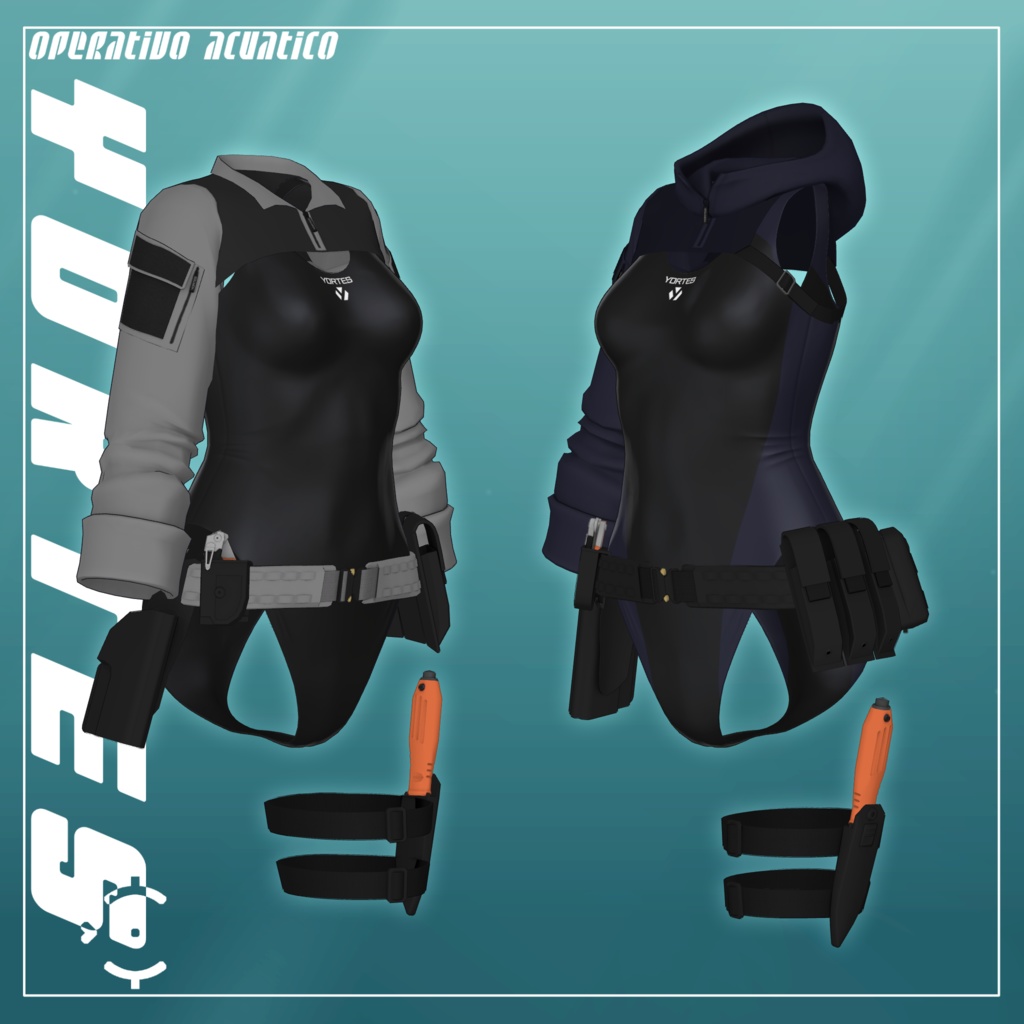 【3アバター対応】『水中作戦衣装 ヨルテス』 Aqua Ops YORTES