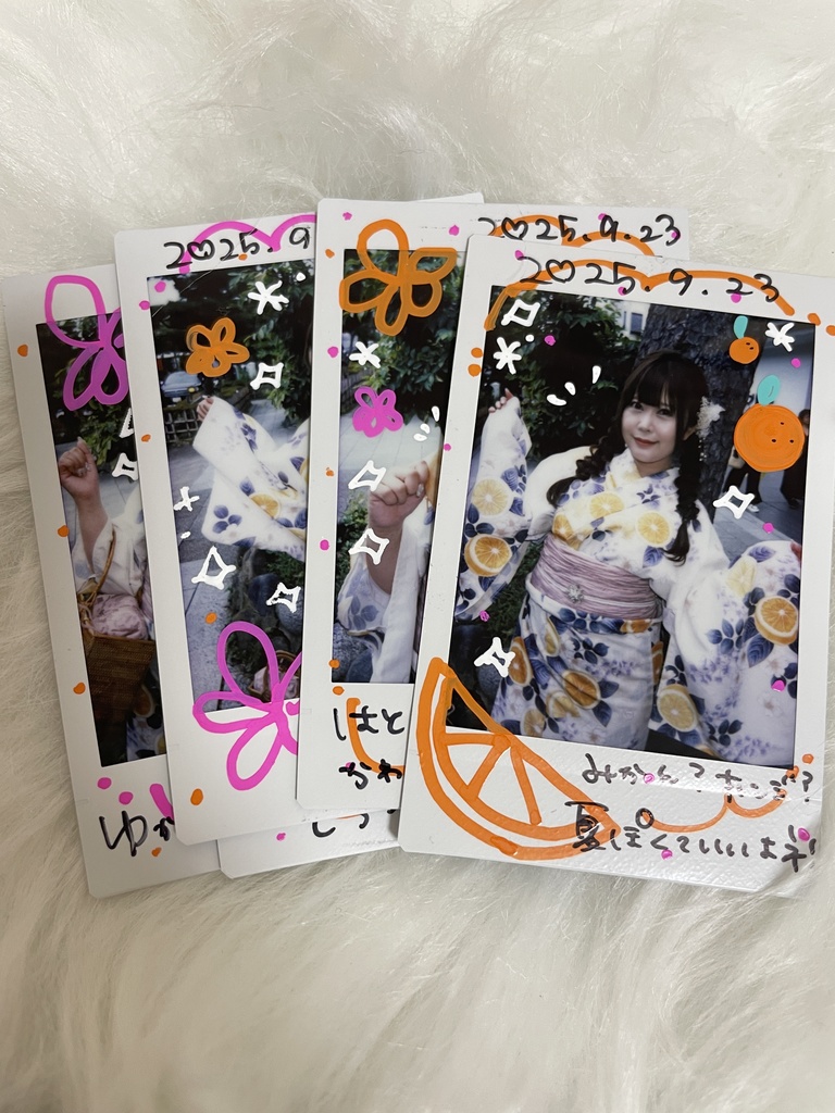 デコチェキ、浴衣