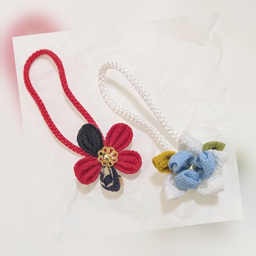 【にじぱぺ用】つまみ細工のショルダーチャーム