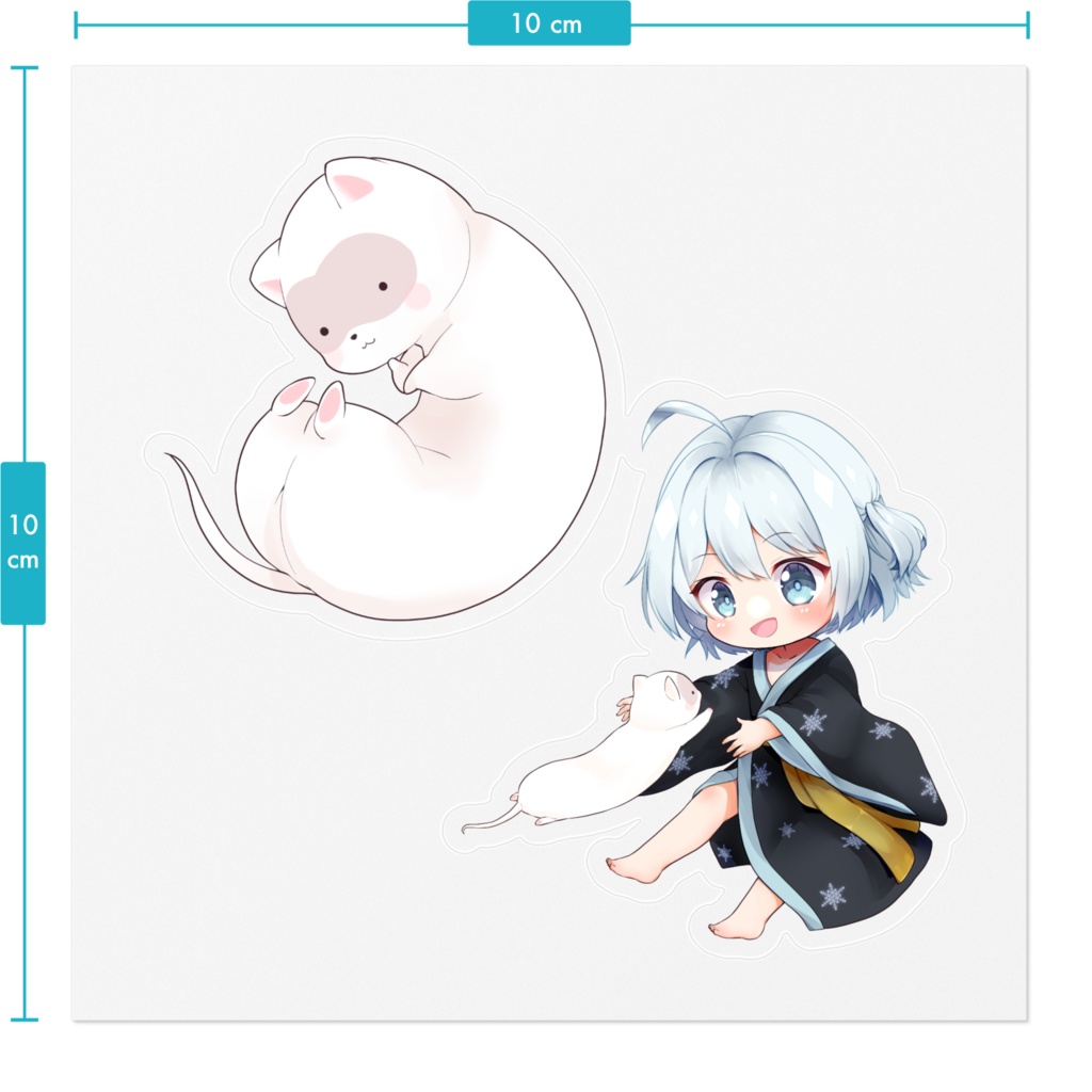 鏡水しるこのステッカー