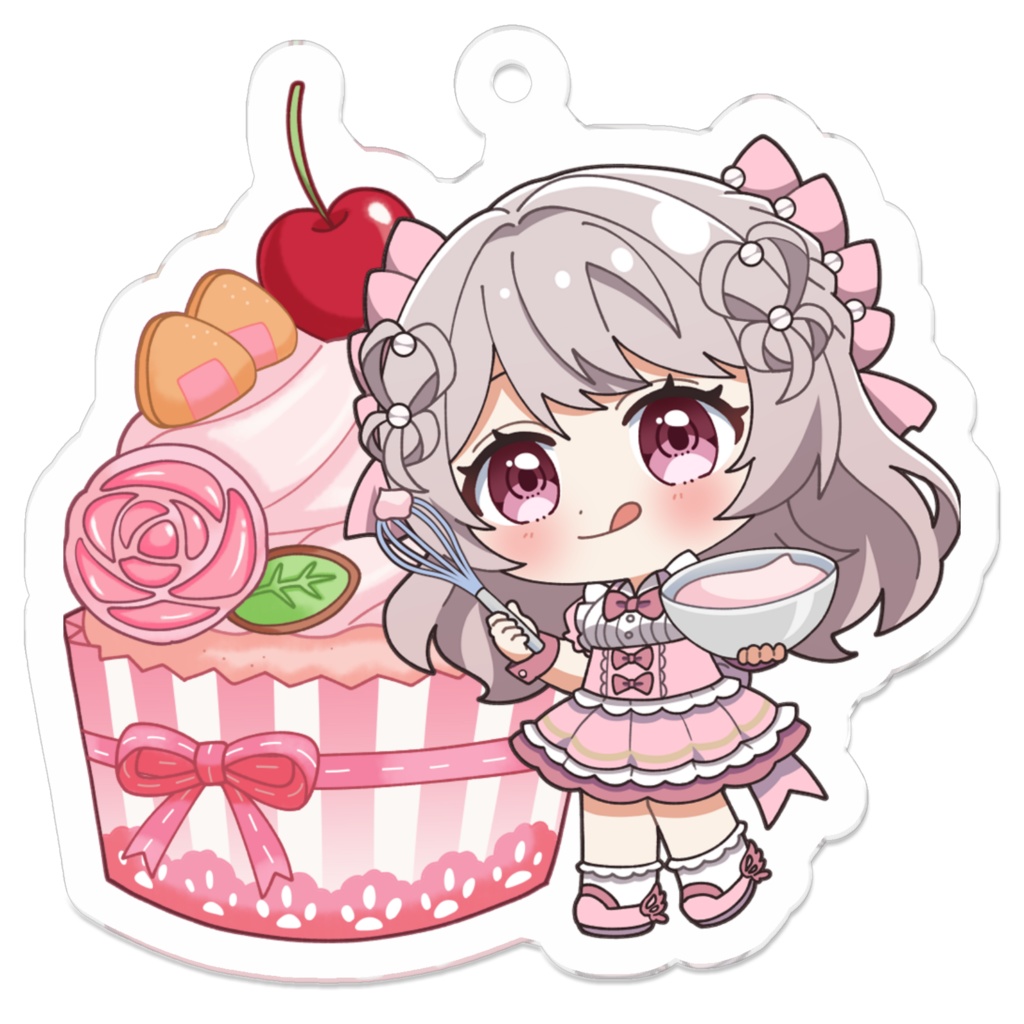ケーキverももぴのアクリルキーホルダー