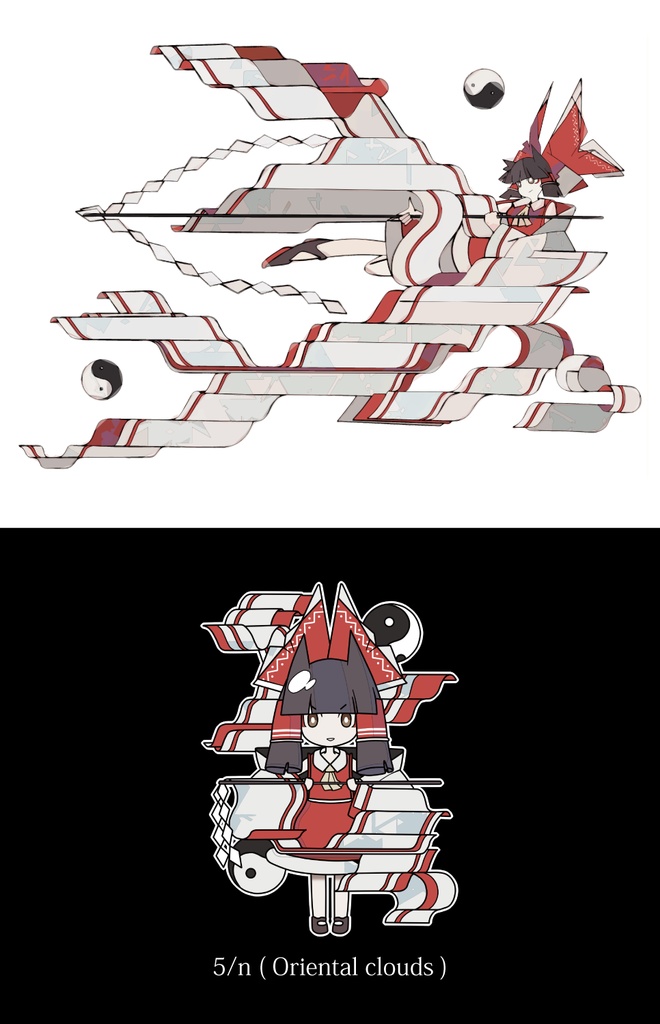 5/n (Oriental clouds) 博麗霊夢 アクリルキーホルダー