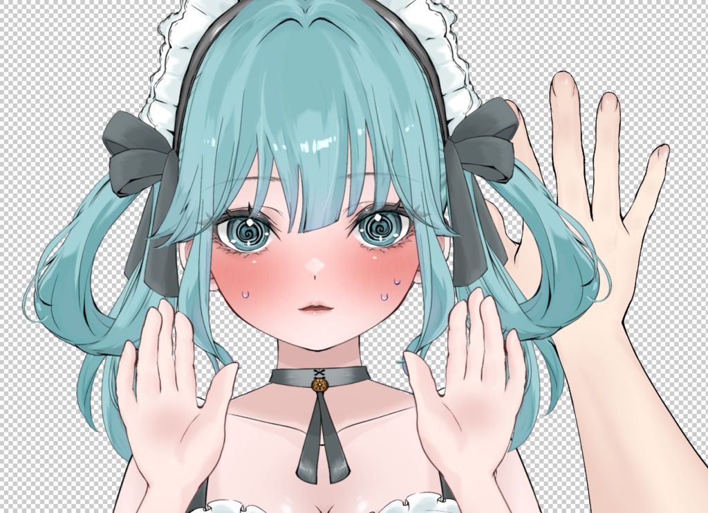 【無料イラスト】壁ドン・窓・曇りガラス【Vtuber】