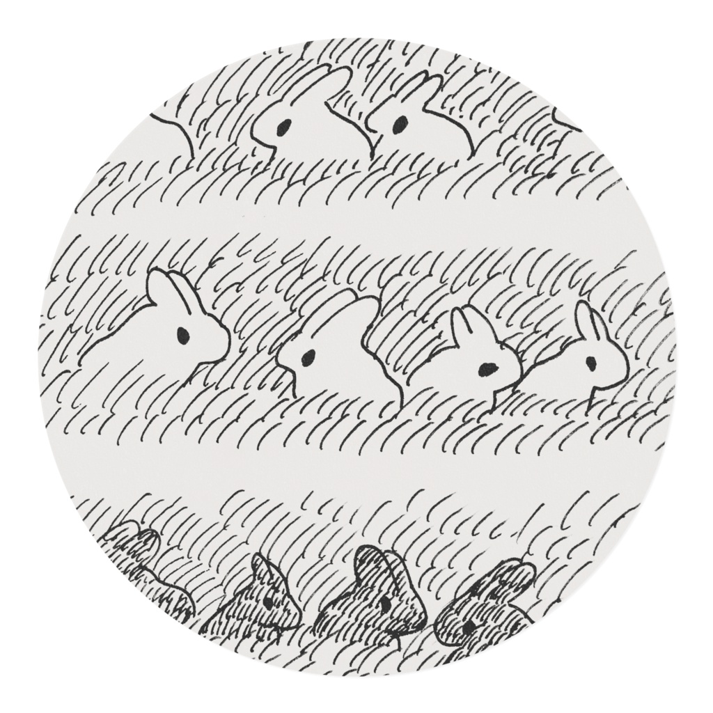 うさぎと目が合う マスキングテープ