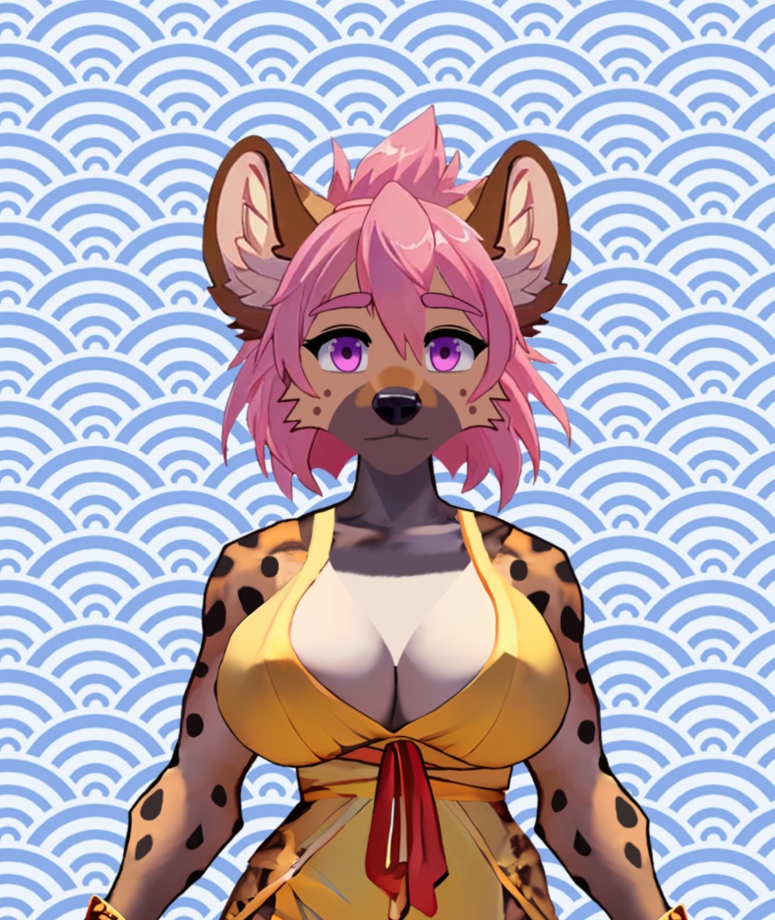 (offer only a few days) HIENA FURRY (furry hyena)【Live2d】【Vtube Studio】(created with artificial intelligence)