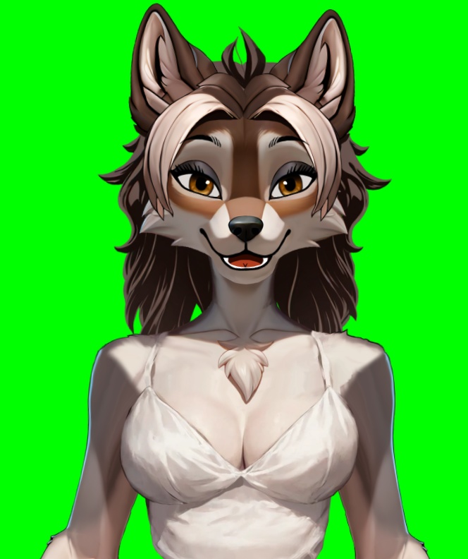 2D Vtuber Model - Sasha Furry (Sasha the Wolf) 【Live2d】【Vtube Studio】(created with ai)