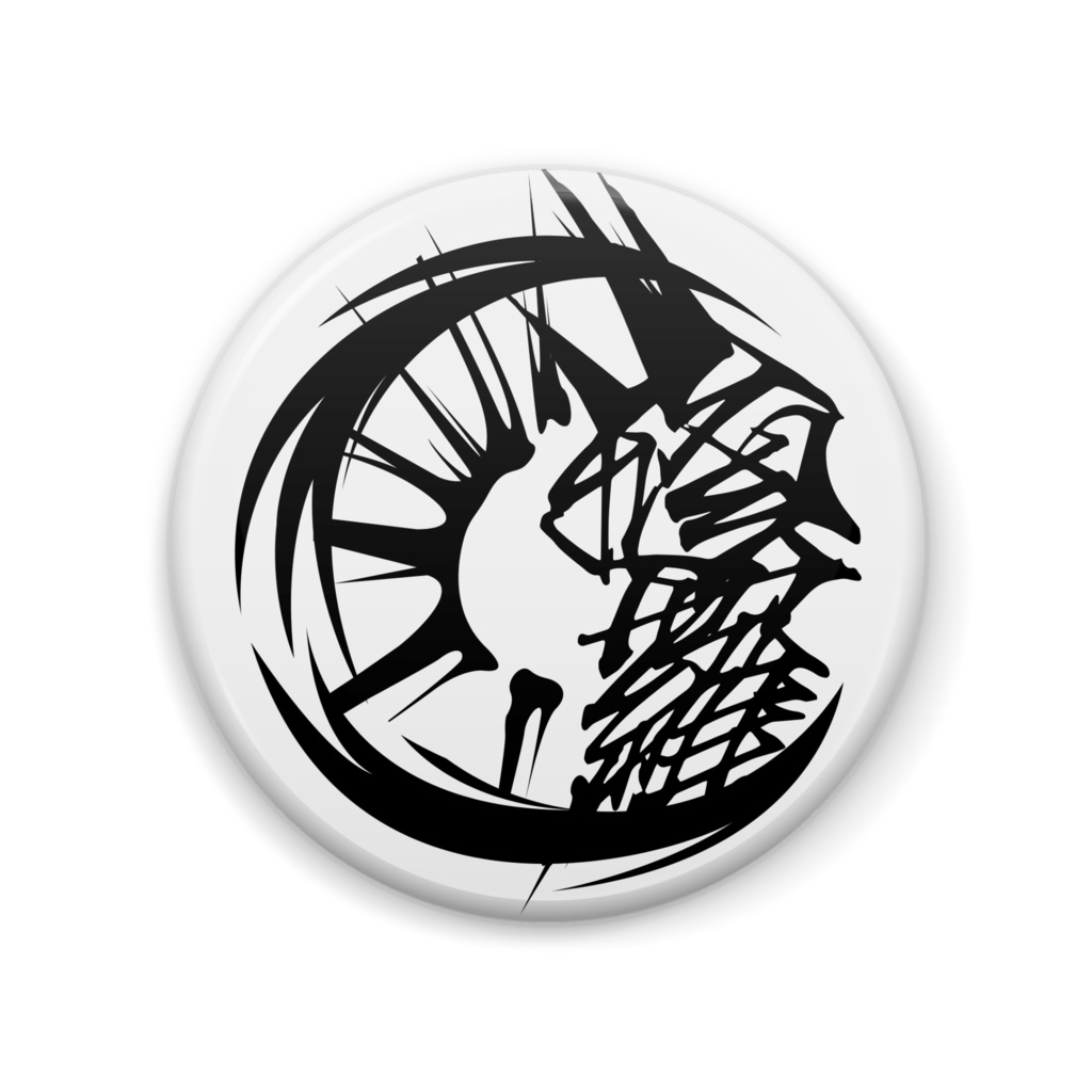 【家紋‗黒】将軍『この紋所が目に入らぬか』‗日輪缶バッチ