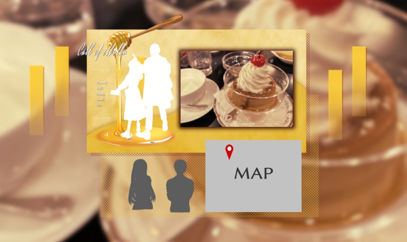 【無償/有償】甘味シナリオ用シンプル部屋素材(ココフォリア素材・蜂蜜・椅子テーブル)