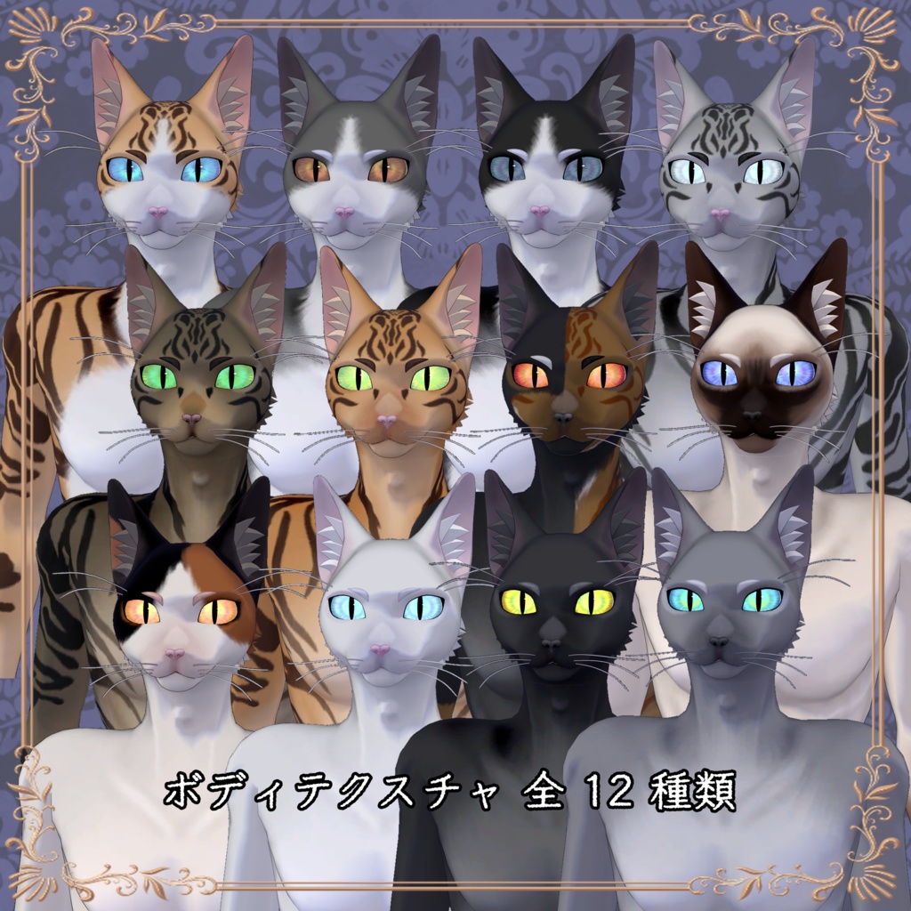 【VRChat想定アバター】Aster -アスター- 【3Dモデル】