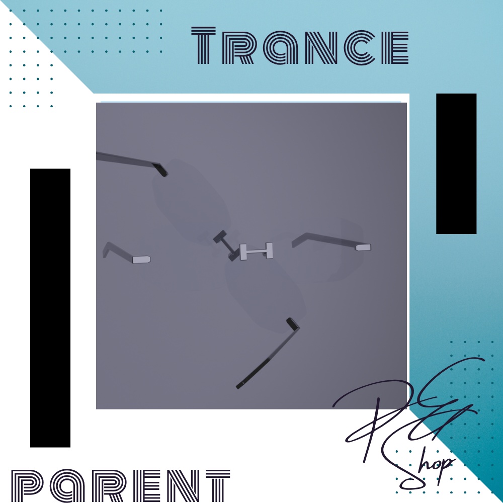 【3D】フチなし! シンプル眼鏡