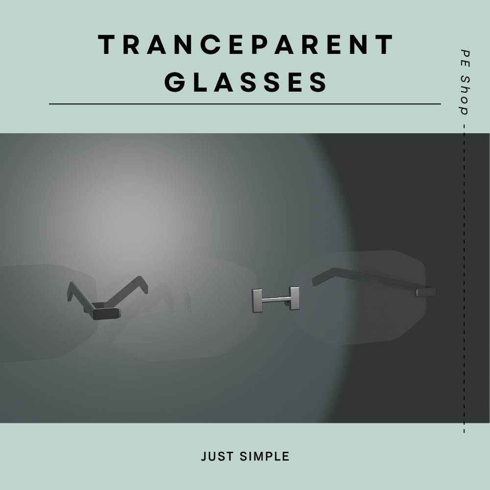 【3D】フチなし！　シンプル眼鏡