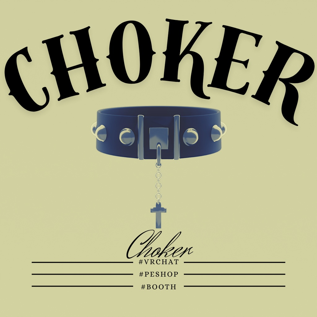 【3Dアクセサリー】ゴシックチョーカー