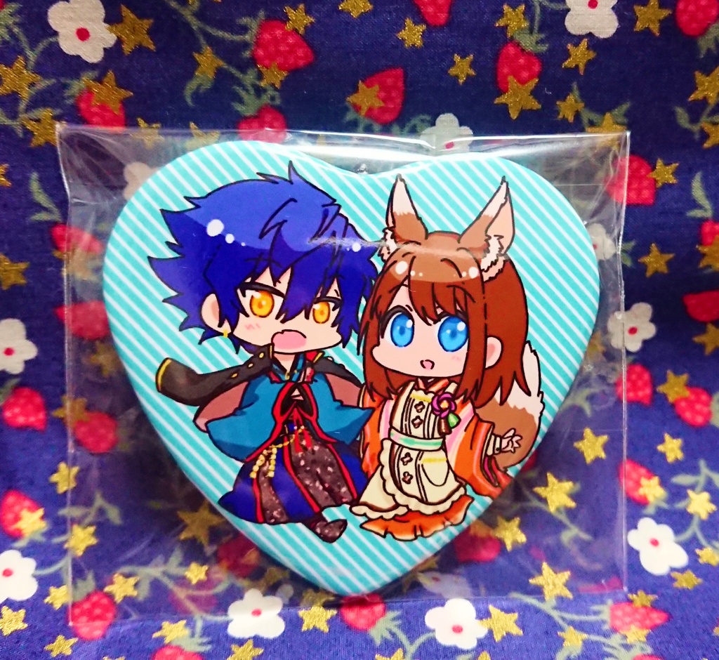 ハート缶バッジ