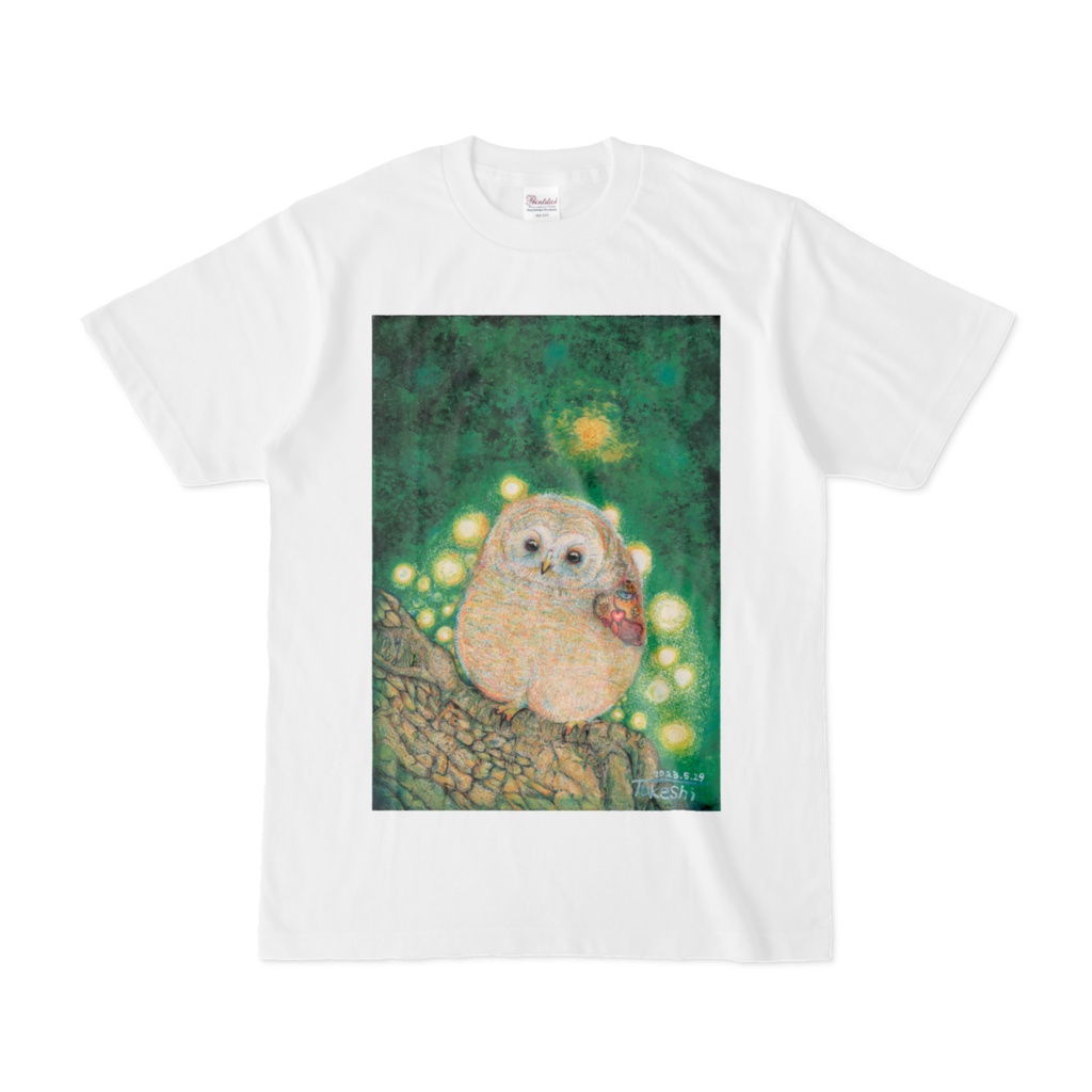 エゾフクロウの赤ちゃん　デザインTシャツ