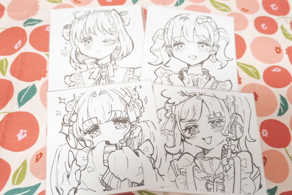 【98%1発描き】オリジナルイラスト【複製原画(モノクロ)】