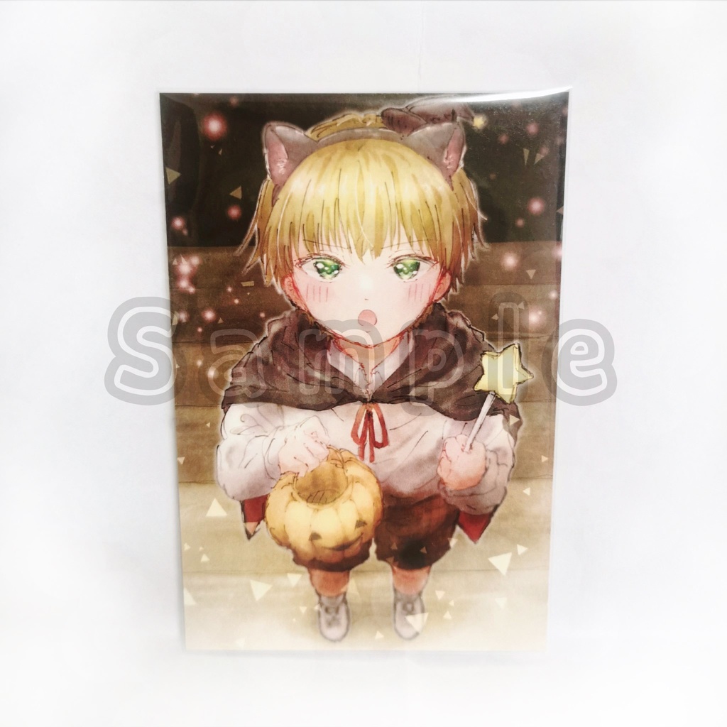 「trick or treat！」ポストカード
