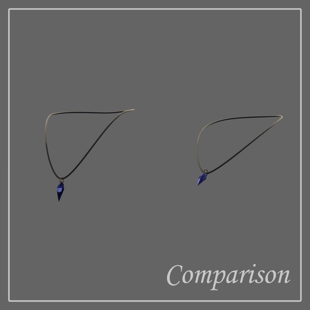 【複数アバター装着確認済み】Crystal Necklace【MA対応】