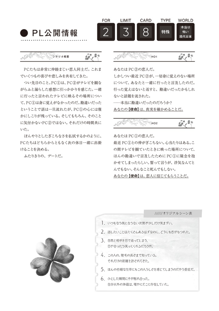 インセインシナリオ集『かみさまおねがい』