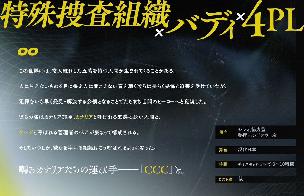 CoCシナリオ「Callsign:CCC」