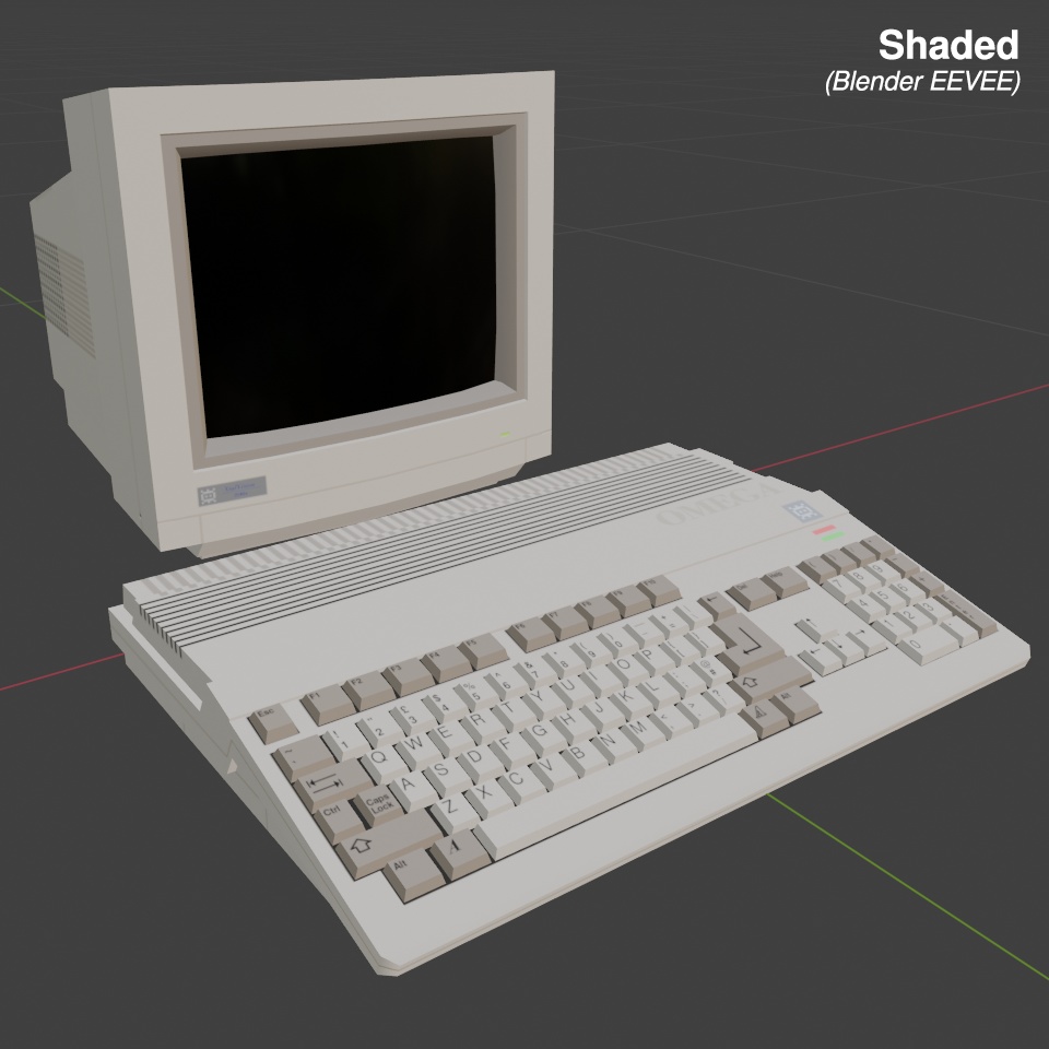 【3DModel】 Omega 500 - レトロコンピューター3Dプロップ/Retro Computer 3D Prop