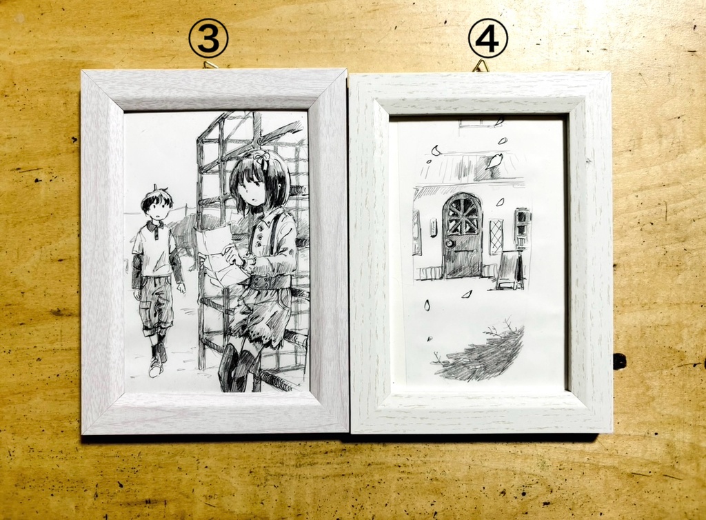 『さよなら葉桜』挿絵原画(ポストカードサイズ)全5種
