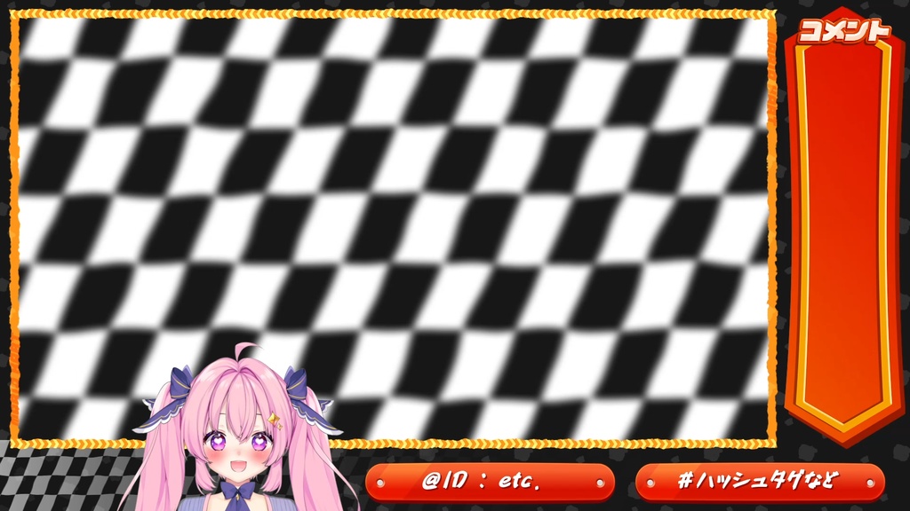 °˖✧フリー配信画面✧˖°  マリオカートワールド風 - 配信画面素材-オーバーレイ