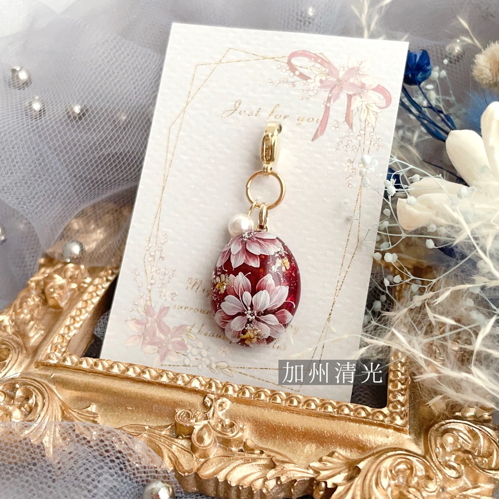 花加護の片耳飾り(イヤリング)