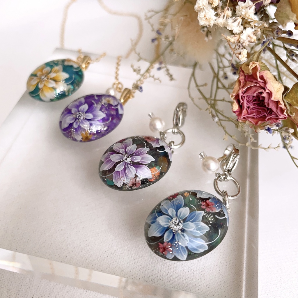 花加護の片耳飾り(ピアス)