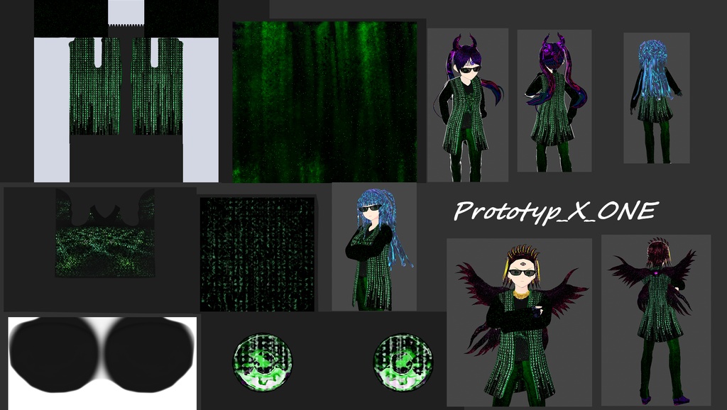 matrix stly_eyes,up-part,under-part,sunglass-part,_Design of_Prototyp_X_ONE