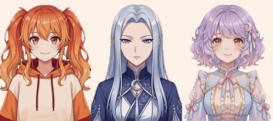 【PNGTuber】声で動く3体セット ひまり・つきの・ほしの — OBSで使える配信アバター【AI生成イラスト使用】
