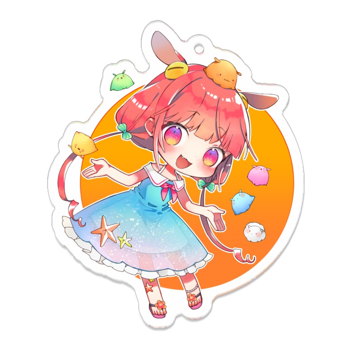 一緒にお出かけ♡めんだこちゃんアクリルキーホルダー