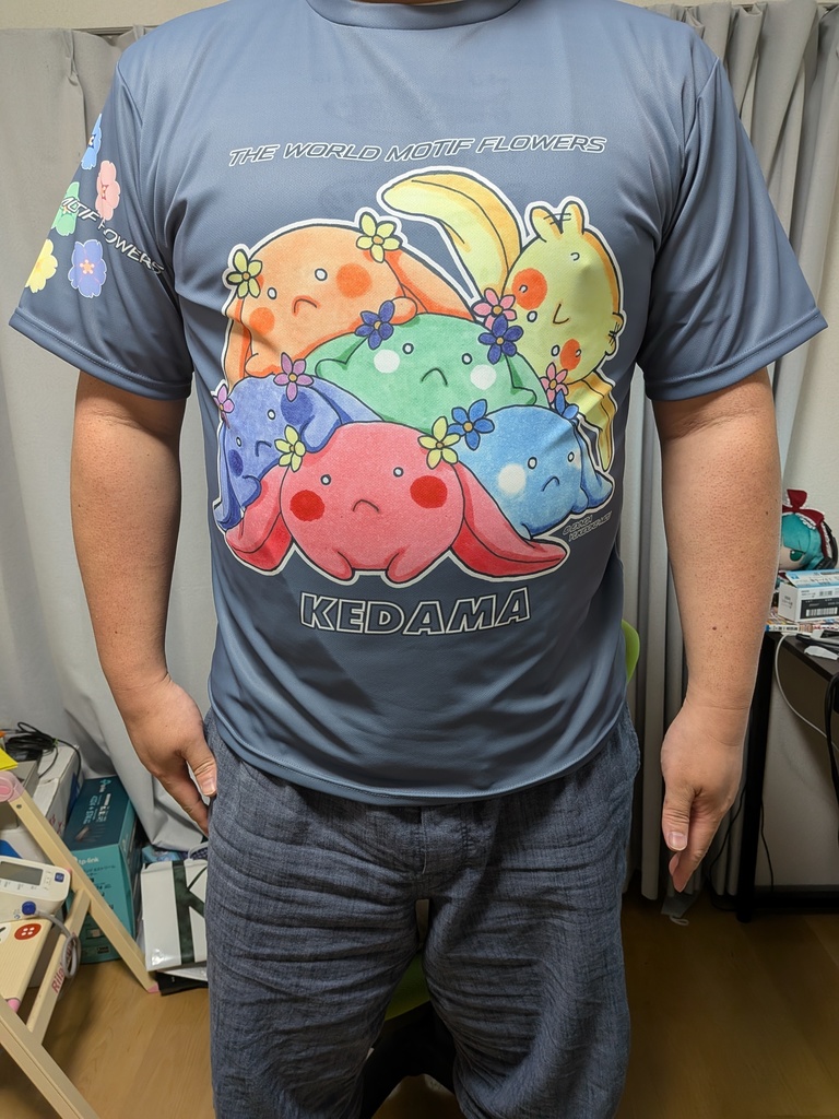 【じゃぶマイ19新作】世界花の毛玉Tシャツ（グレーのみ）