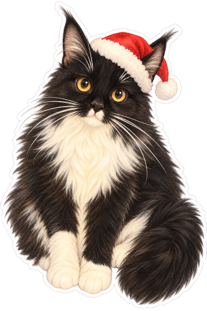 開運猫クリスマスデジタルペーパー&スタンプセット|全20点