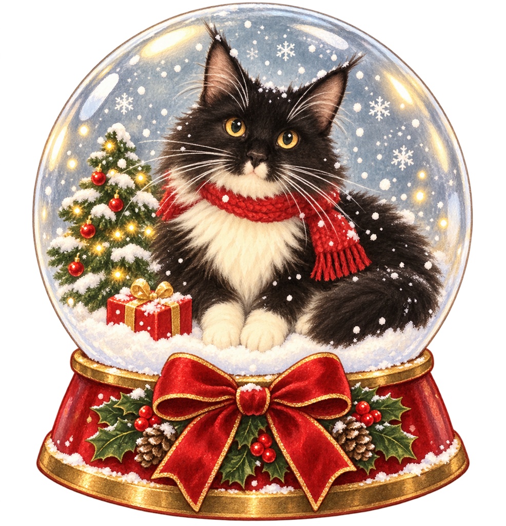 開運猫クリスマスデジタルペーパー&スタンプセット|全20点