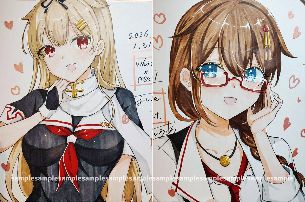 時雨ちゃん/夕立ちゃん色紙