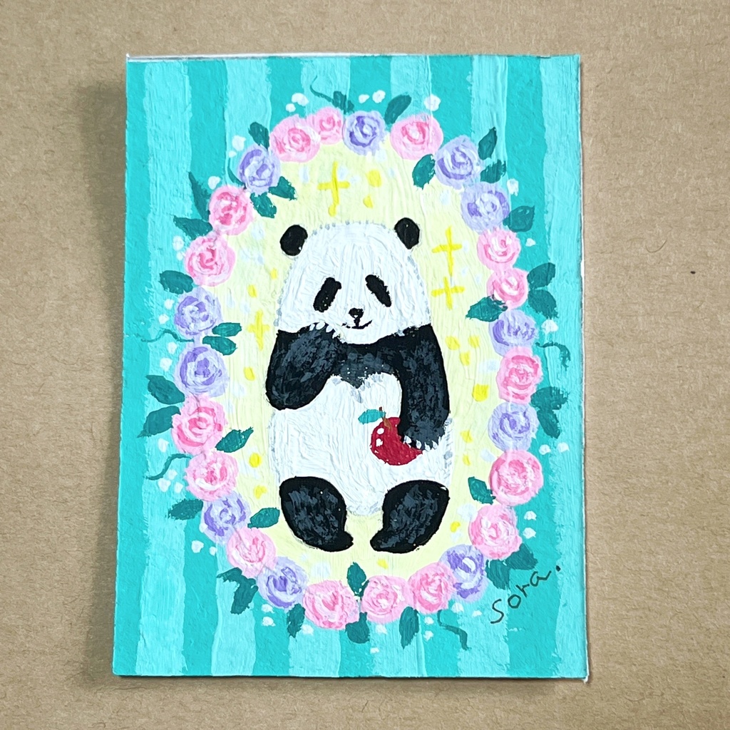 りのん様専用【ミニ原画】マカロンカラーに包まれて