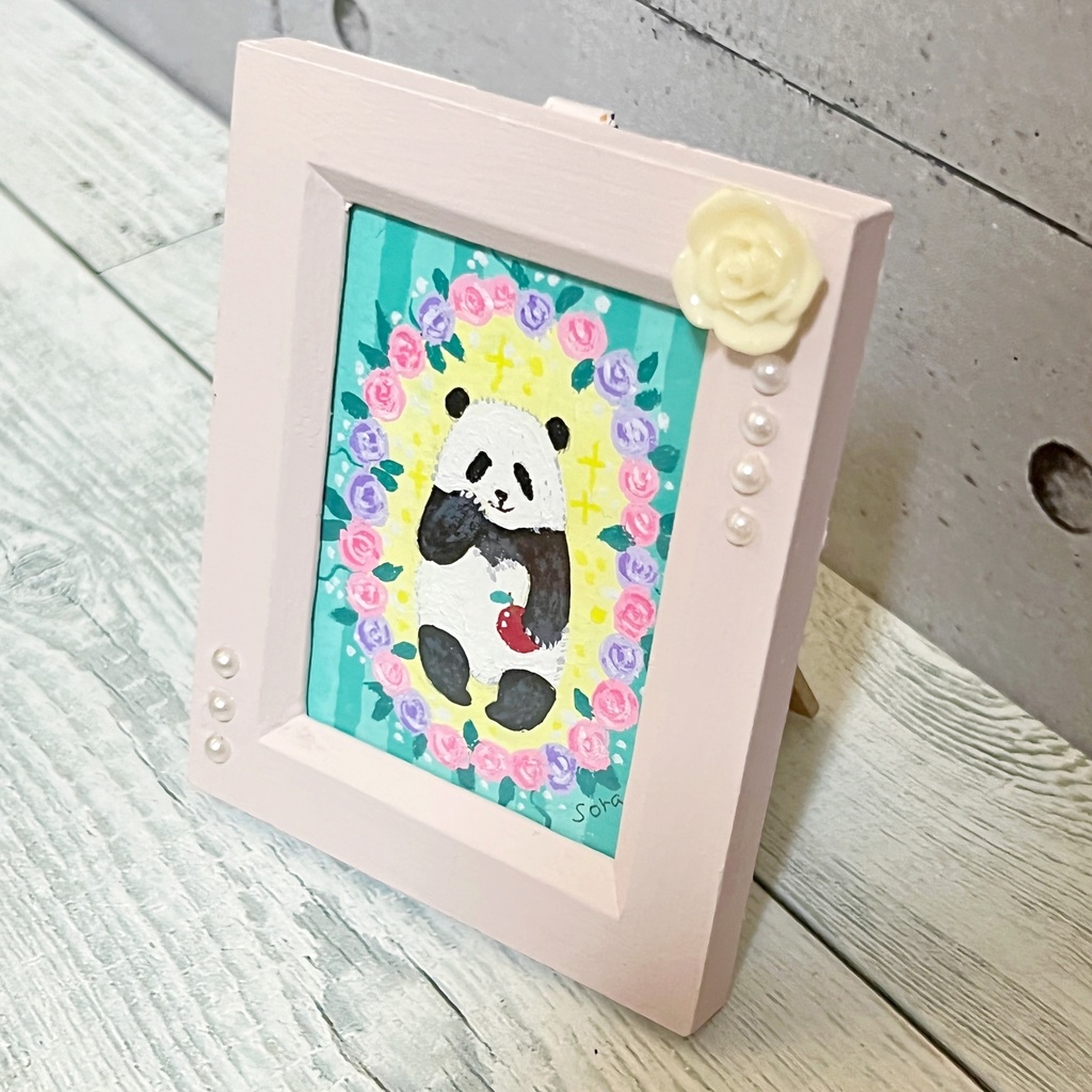 りのん様専用【ミニ原画】マカロンカラーに包まれて