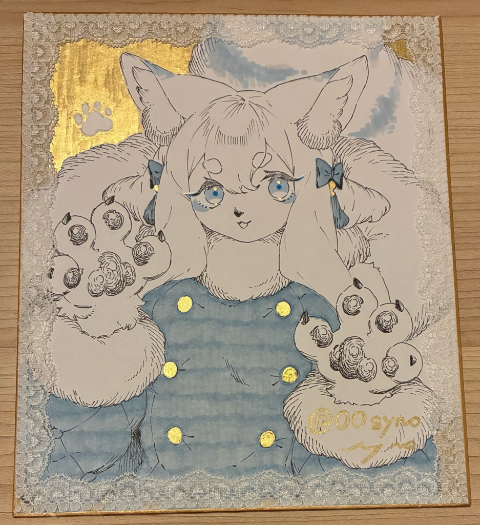 シオン レースフレーム色紙