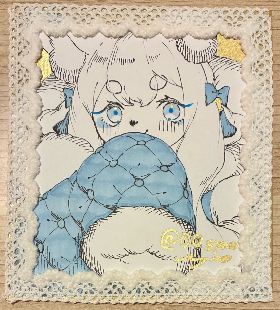 シオン ふわもこレースフレーム色紙